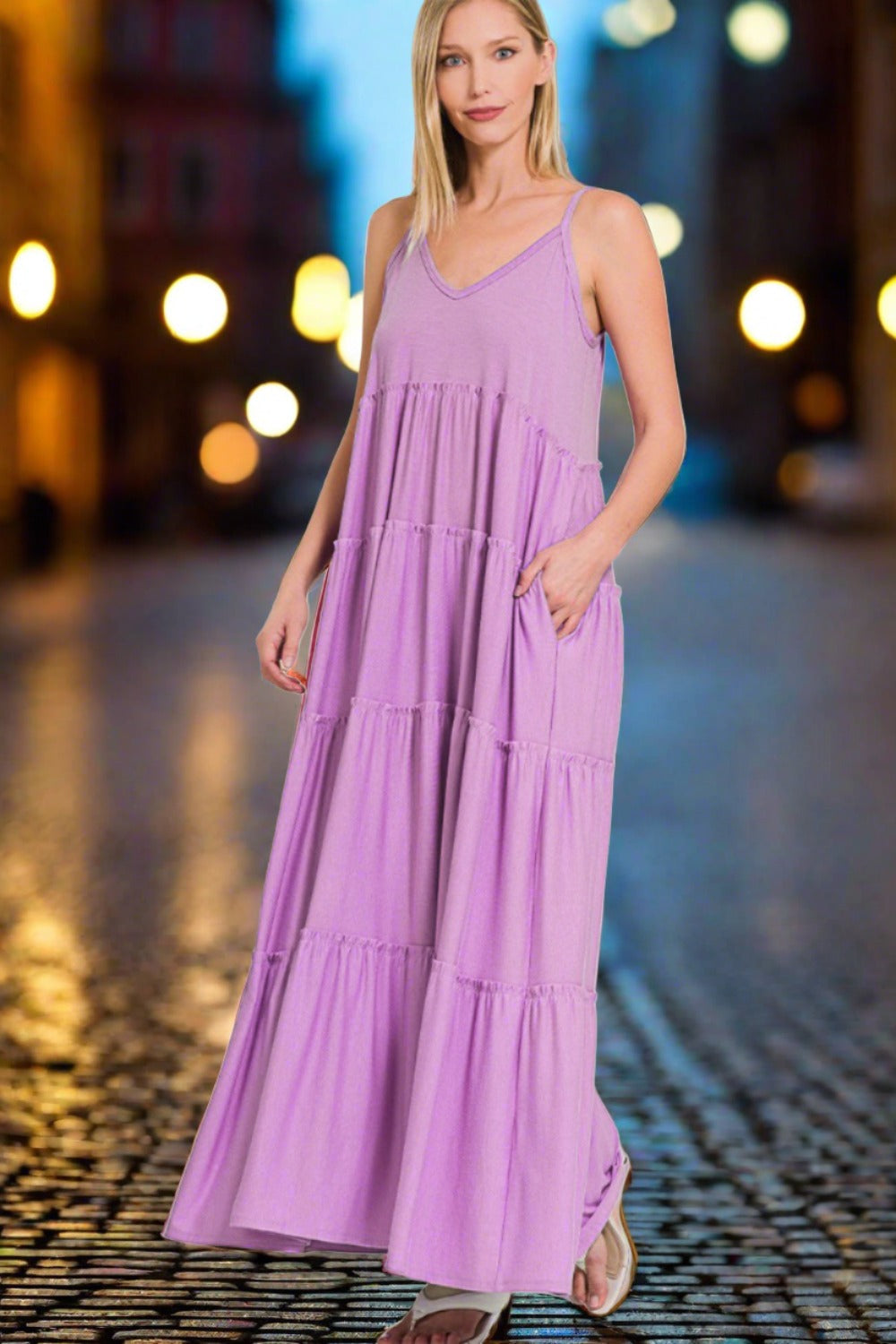 V-Neck Maxi Cami Dress