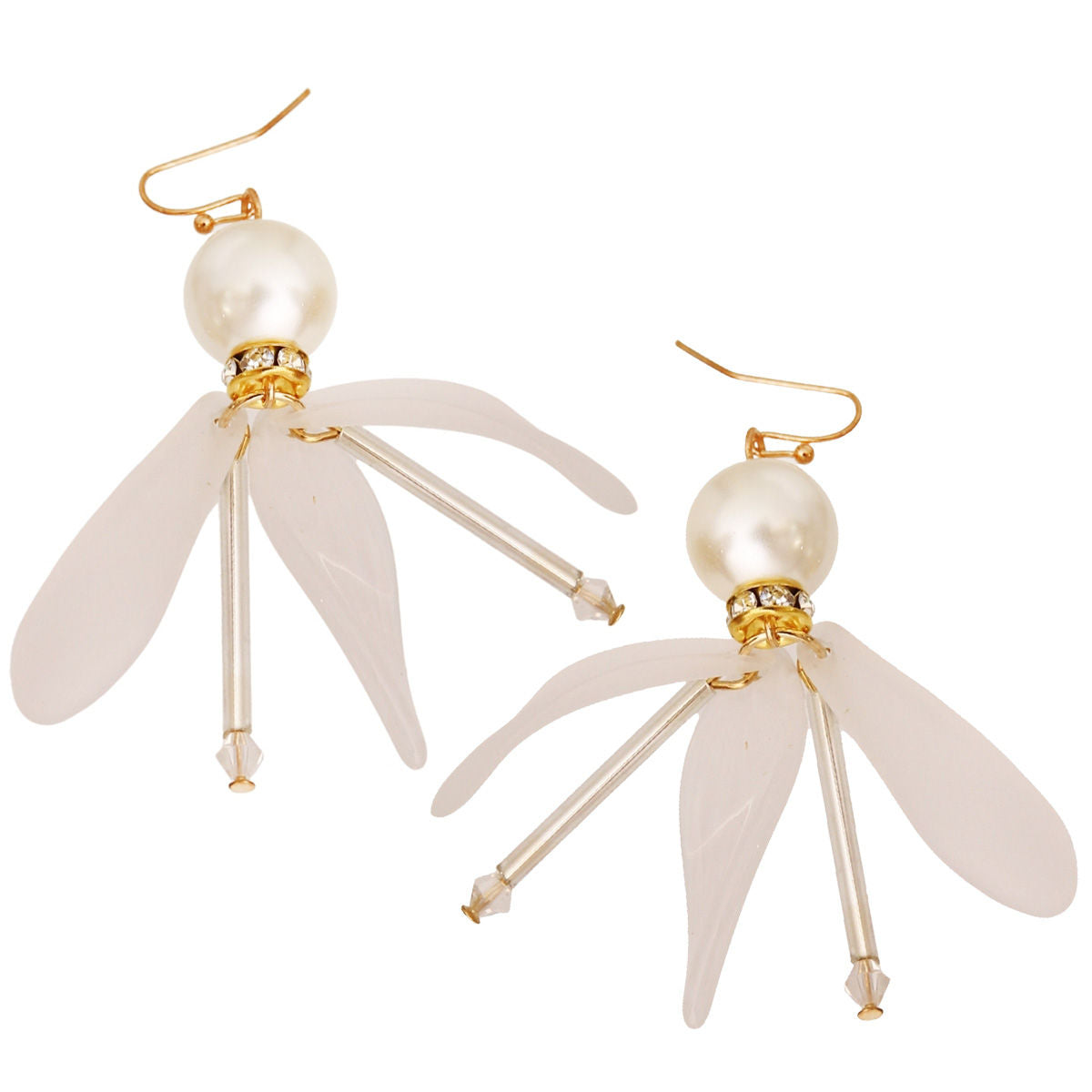 Pearl Petal Drop Earrings