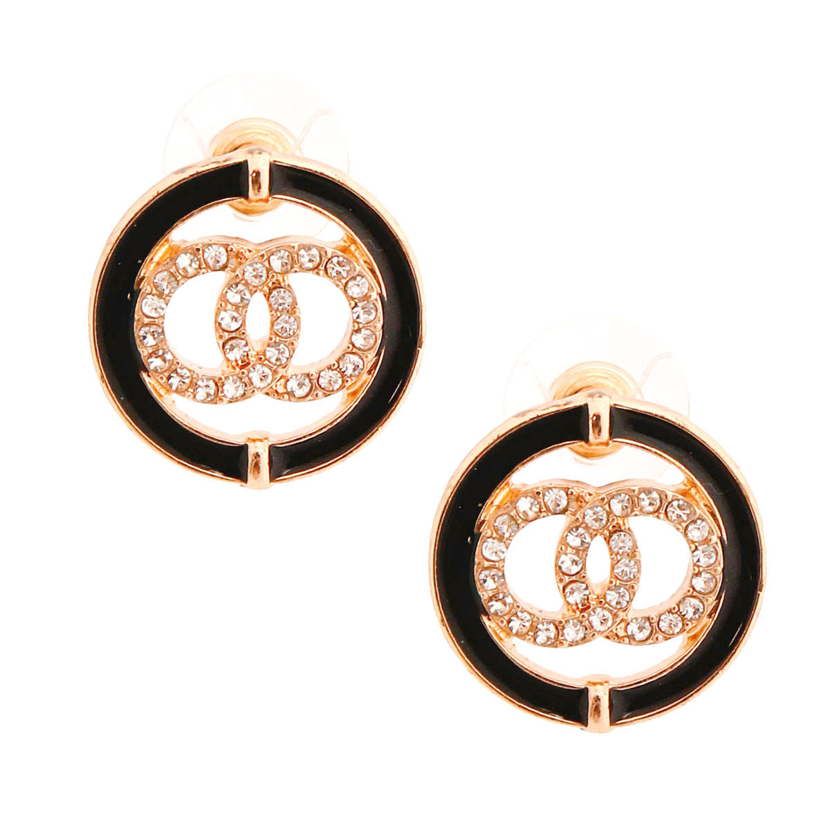 Ring of Elegance: Black Style Studs