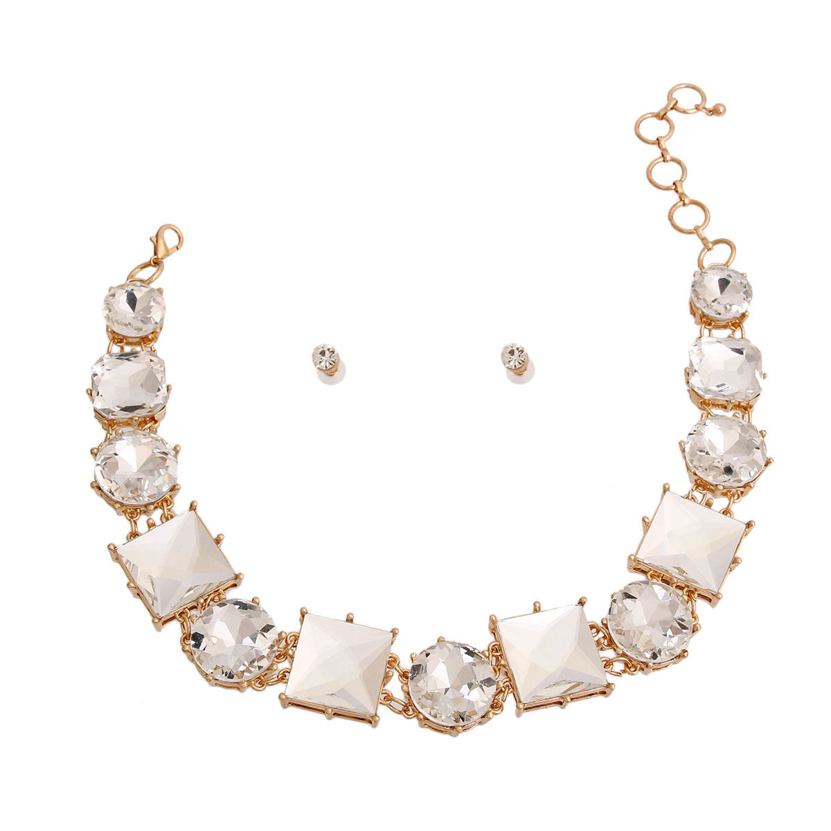 Gold Various Crystal Collar Set