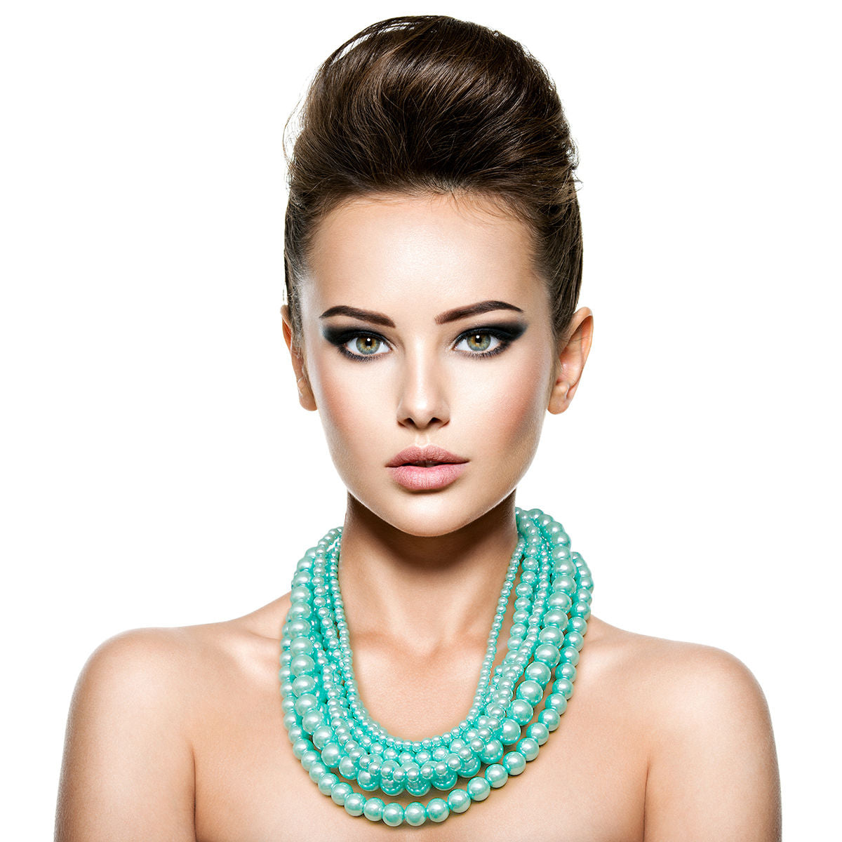 Mint Pearl Necklace Set