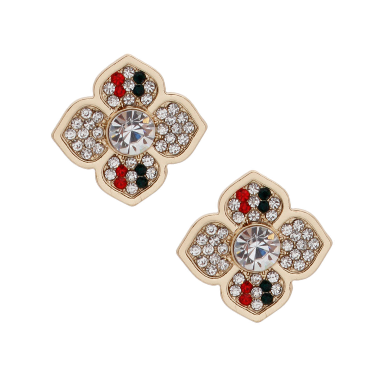 Striped Splendor: Flower Studs