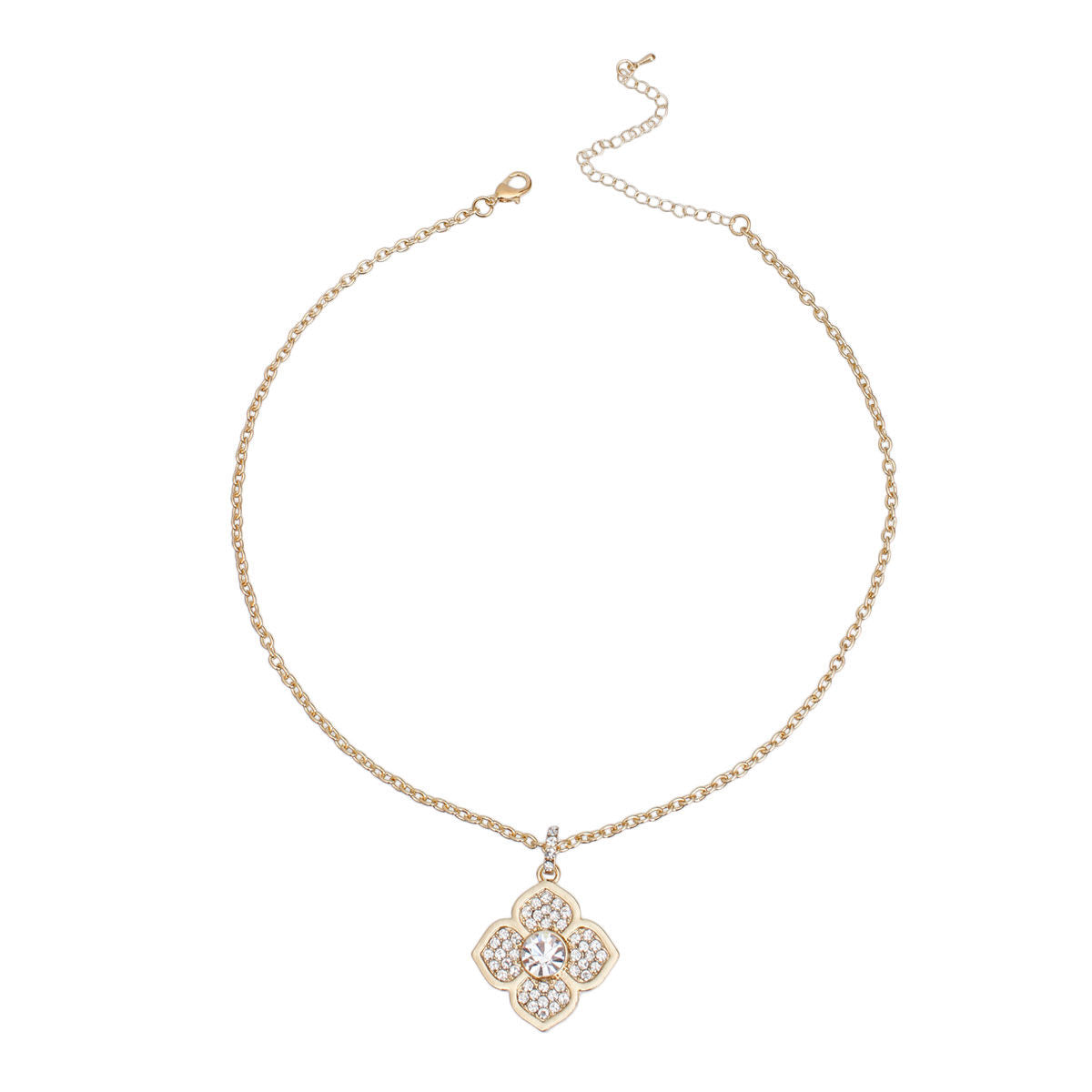 French Flower Finesse: Gold Necklace