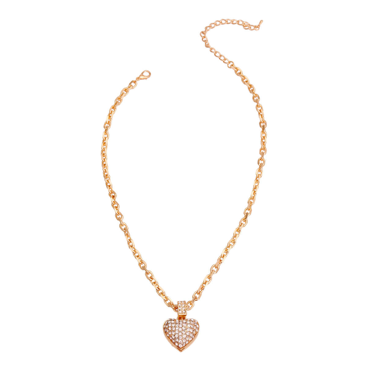 Gold Chain 3D Heart Necklace