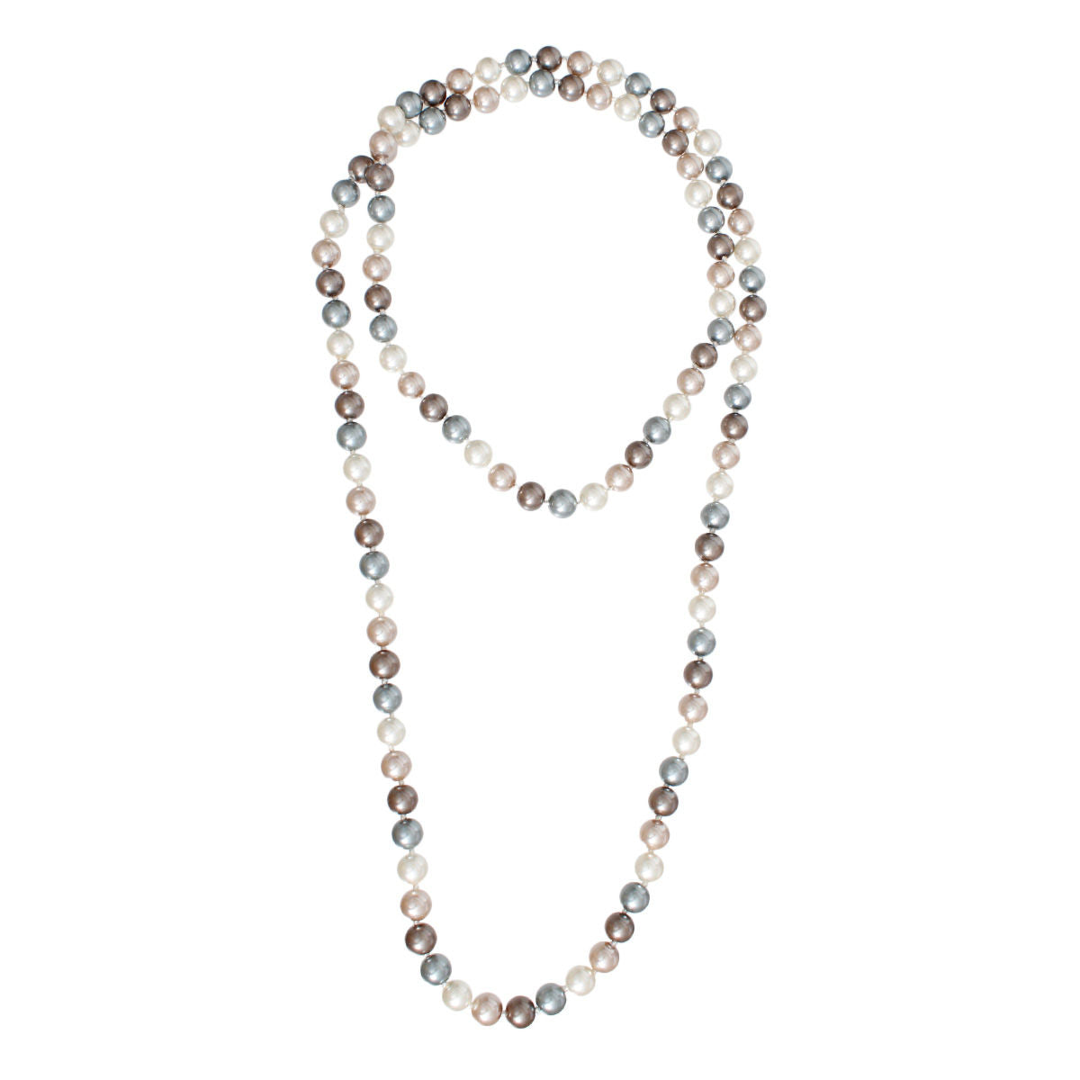 Necklace Multi Glass 12mm Pearls for Women