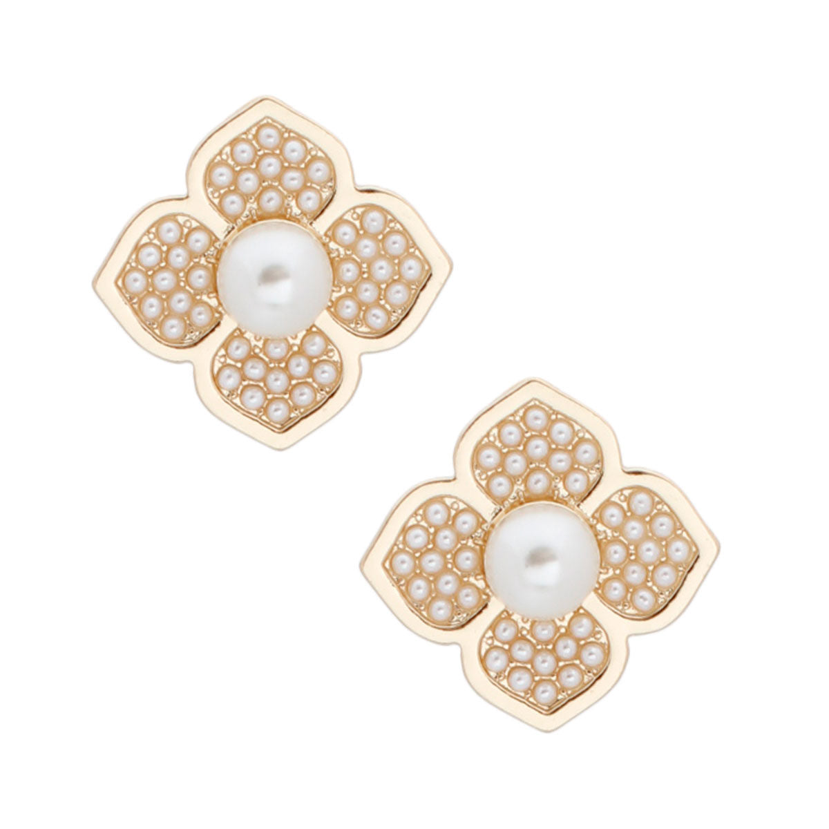 Pearlescent Bloom: Flower Studs