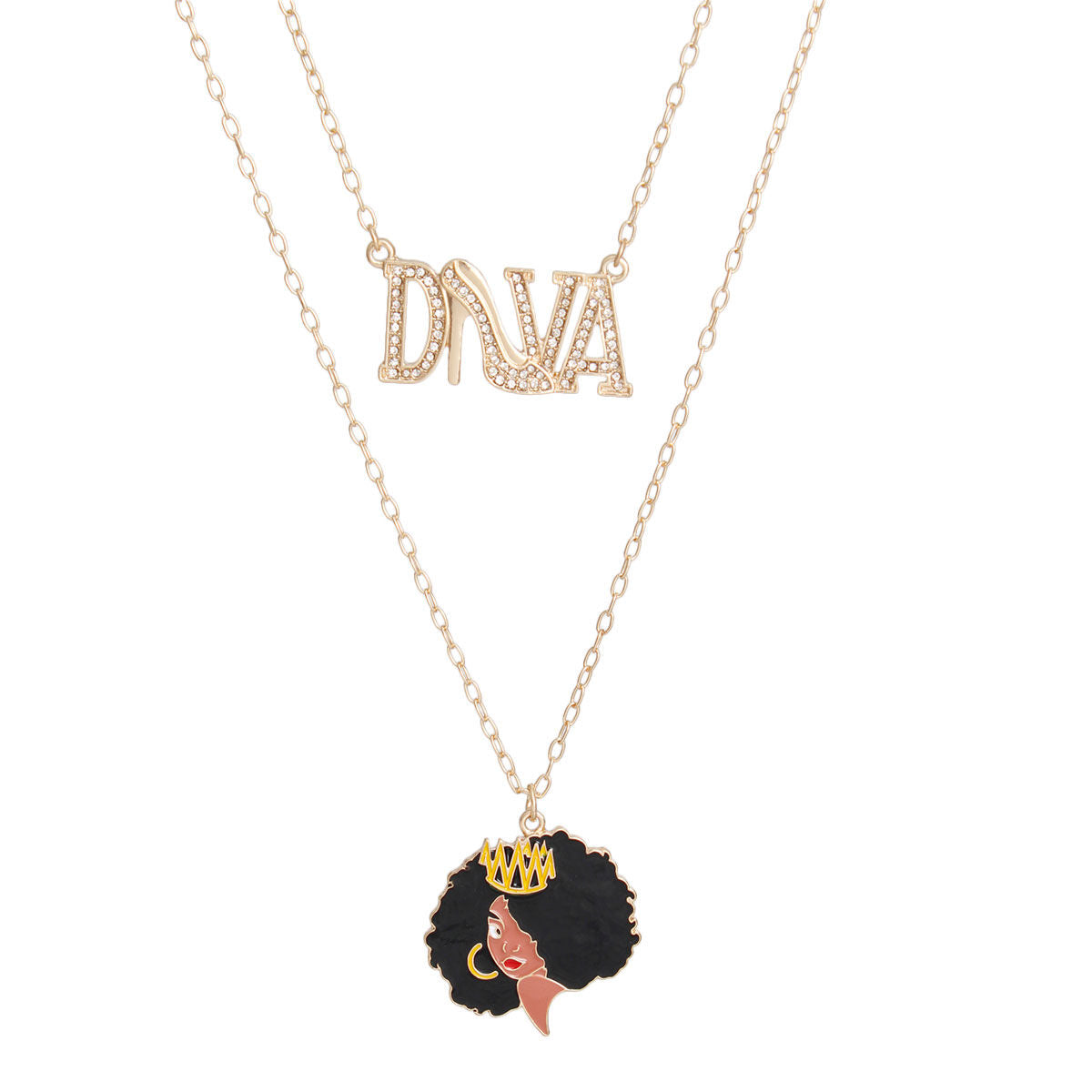 Gold Diva Afro 2 Pcs Chains