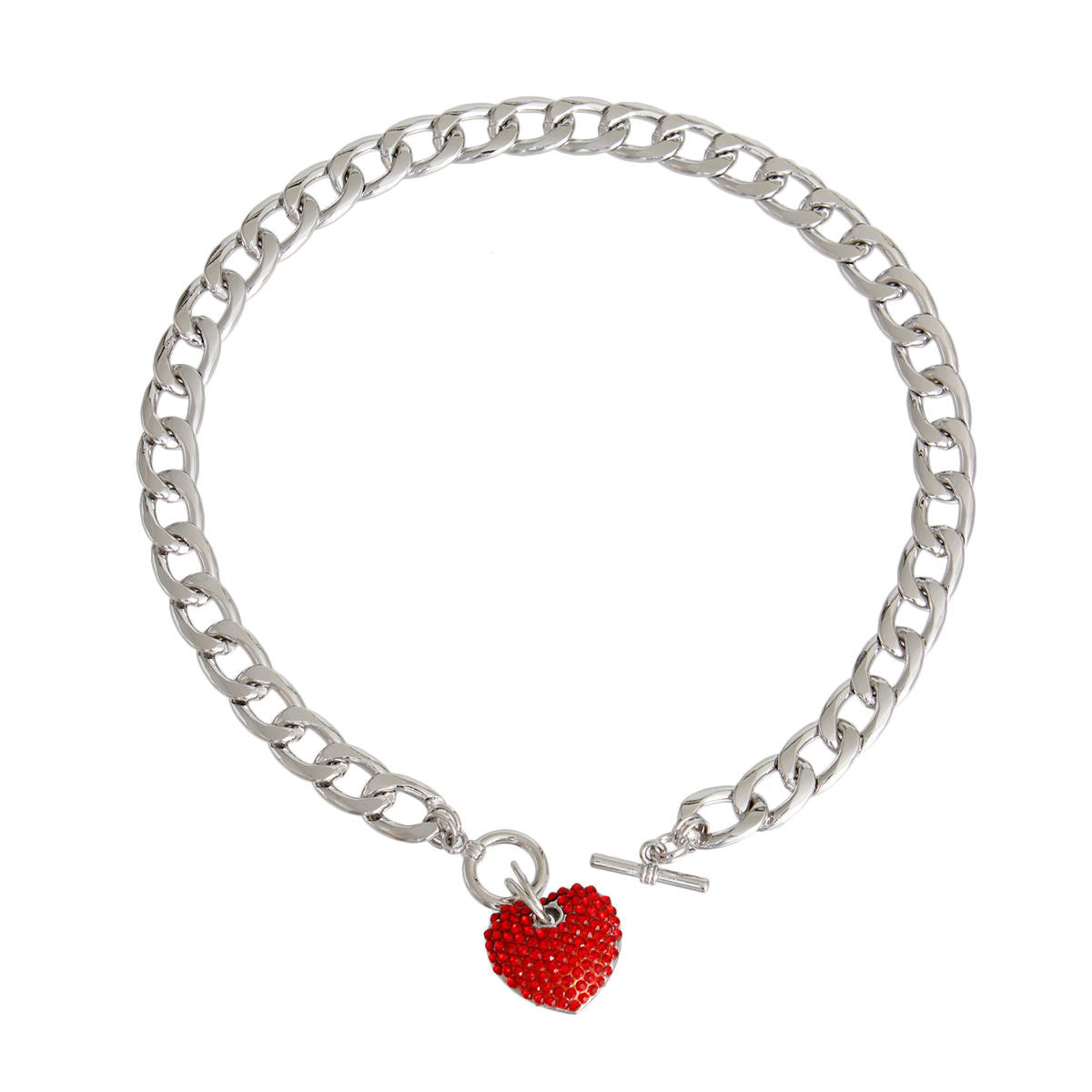 Red Heart Silver Chain