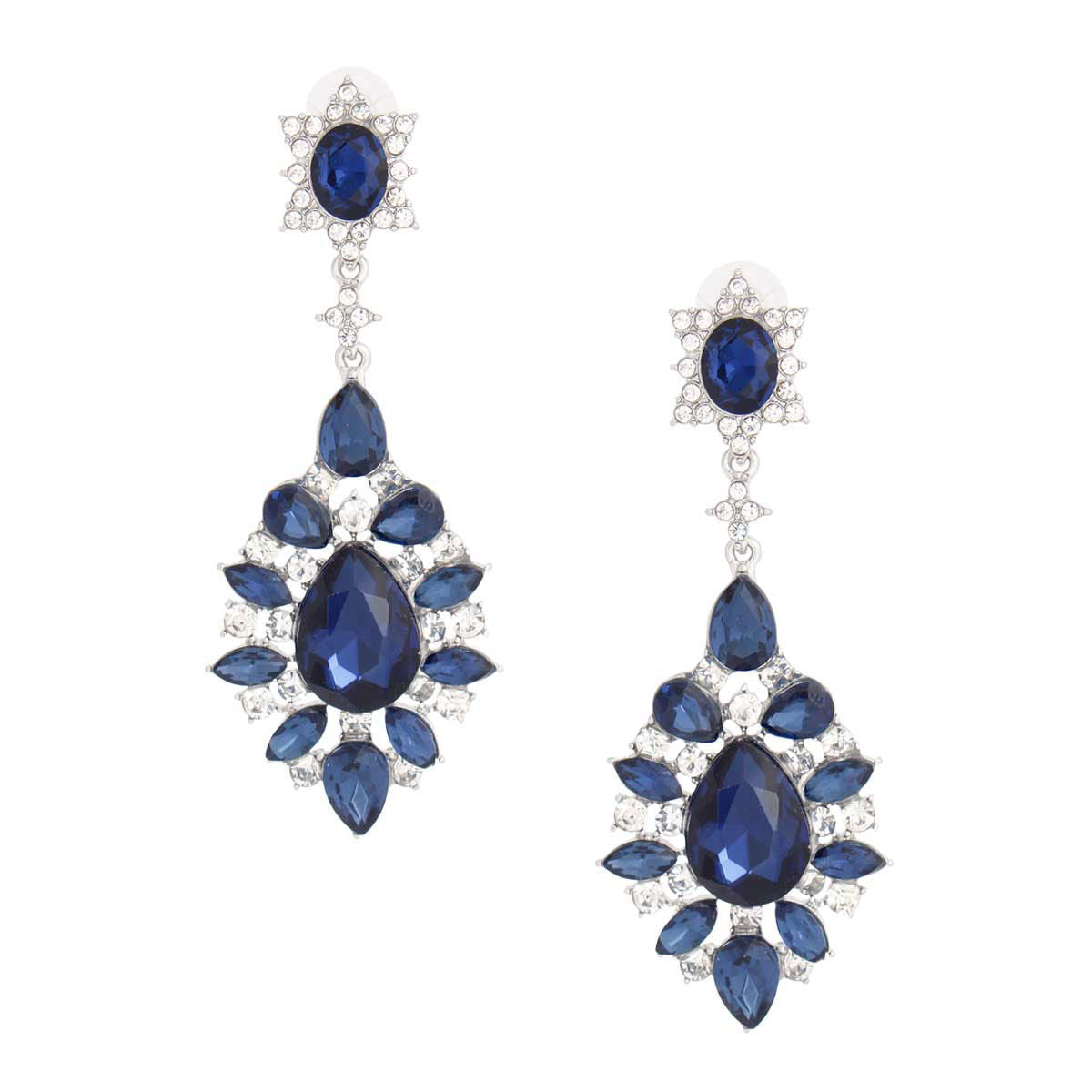 Teardrop Navy Earrings