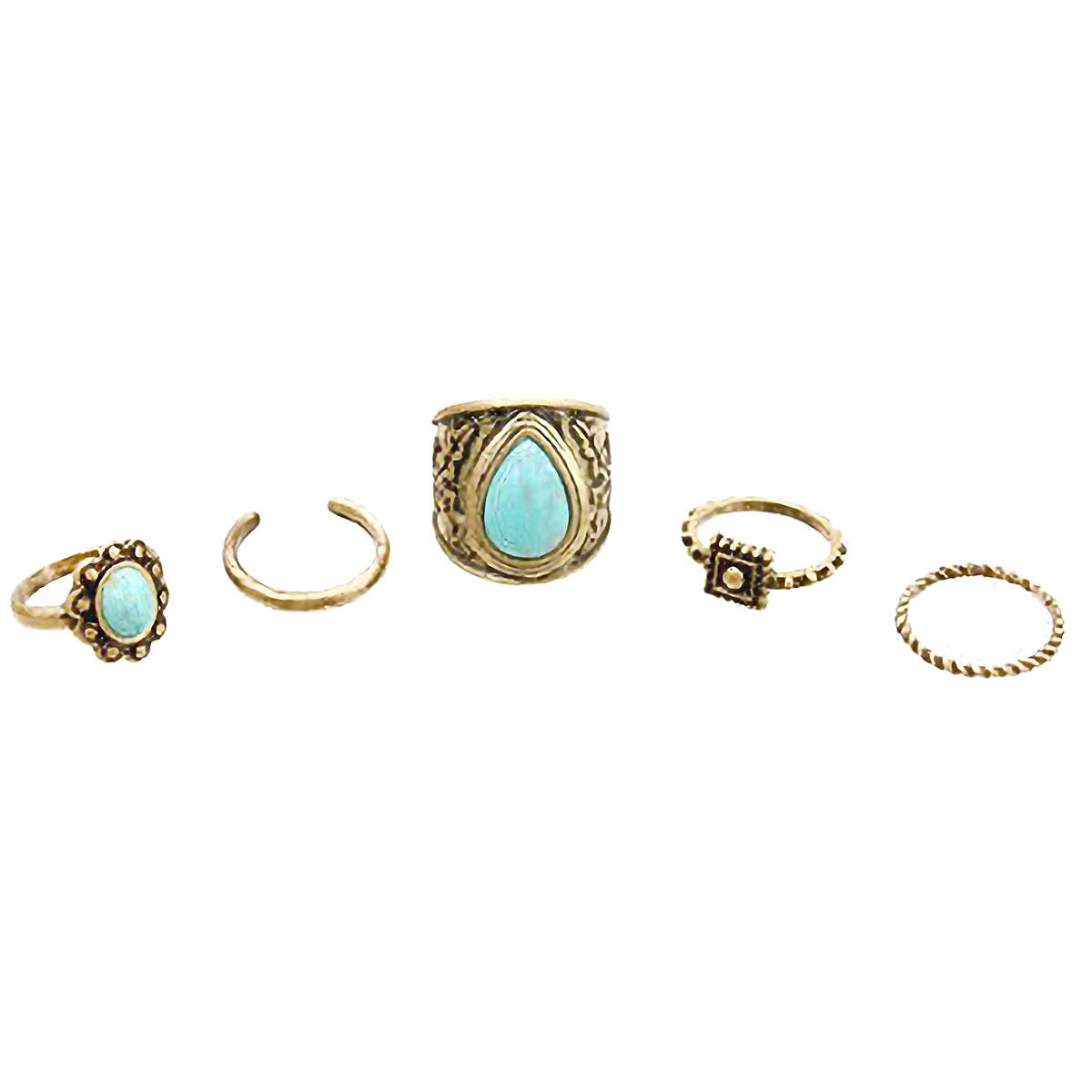 Turquoise Antique Ring Set