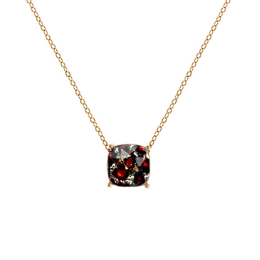 Gold Leopard Glitter Necklace