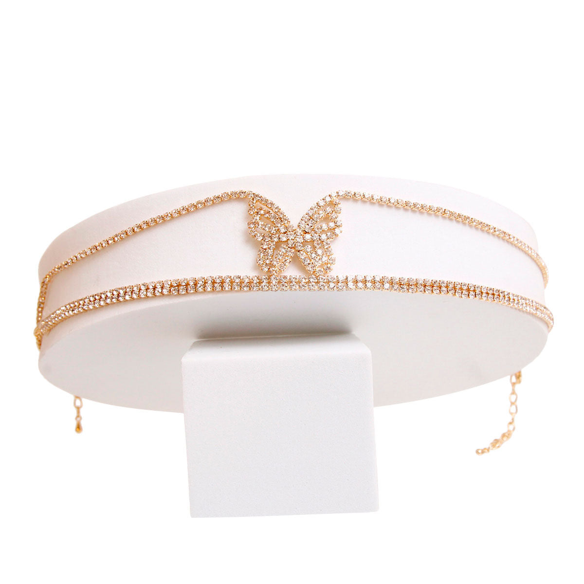 Gold Bling 2 Pcs Butterfly Collar Set